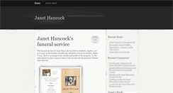 Desktop Screenshot of janethancock.com