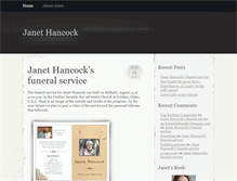 Tablet Screenshot of janethancock.com